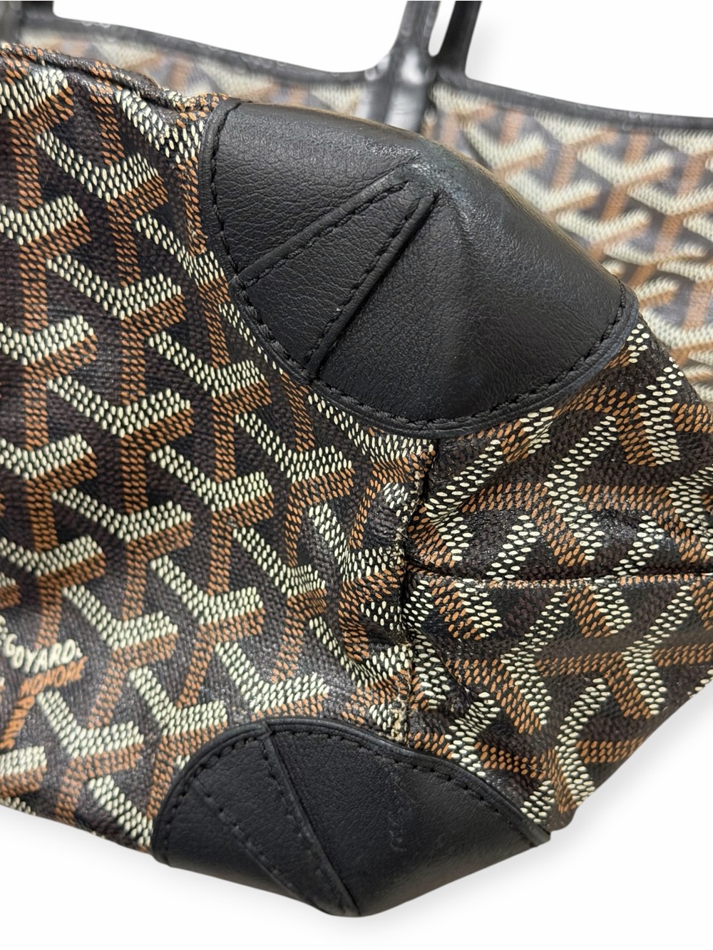 Goyard Saint Louis Tote PM – Black/Brown Goyardine Canvas - Picture 6 of 16